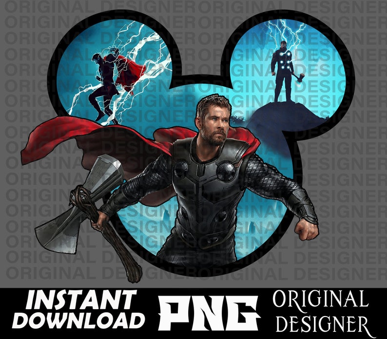 Thor Png Digital Download, Superhero Png Design, Thor Clipart Png, Cut ...