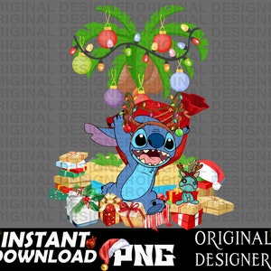 lilo and stitch Christmas, stitch Christmas png,  stitch shirt, printable, cut file, sublimation, stitch clipart, cute Christmas png, Cricut