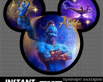 Aladdin Genie png digital nedladdning, Genie-klippfil, Genie Cricut, Genie sublimering png, Genie utskrivbar, arabisk design, Genie-skjortdesign