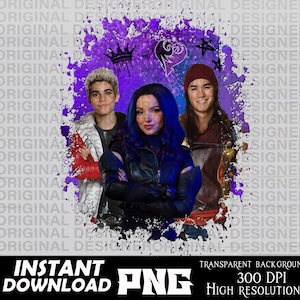 descendants jay carlos mal png, descendants group png, descendants jay carlos mal sublimation, cricut, mal shirts, descendant printable boy