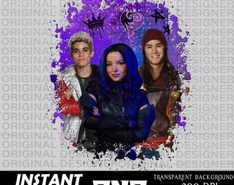 descendants jay carlos mal png, descendants group png, descendants jay carlos mal sublimation, cricut, mal shirts, descendant printable boy