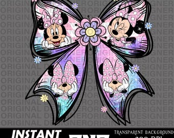 Lazo de Minnie Mouse (PNG), lazo de coqueta (PNG), lazo (PNG), sublimación de lazo de Minnie Mouse, clipart de lazo de Minnie Mouse (PNG), lazo de Cricut, camiseta con lazo de Minnie