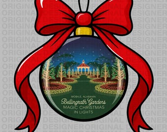 Festival of Lights Oxford Alabama png, Christmas bow PNG, Alabama ornament design, Alabama Christmas sublimation, Alabama printable cricut