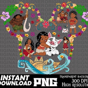 moana 2, moana 2 png, moana 2 shirt, printable, cut file, moana 2 sublimation, moana clipart, moana 2 Birthday, Cricut, maui, hei hei, pua