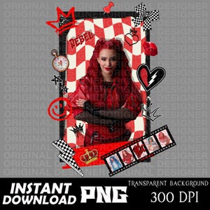 descendants red png, descendant red shirt designs png, rebel heart png printable, descendants red sublimation, cricut, descendants download
