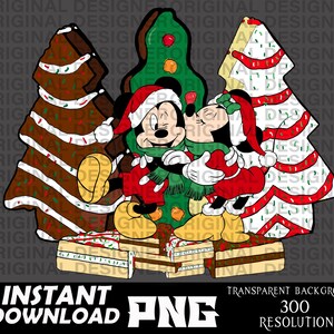 little debbie Christmas tree snack cakes png, vintage mickey and minnie christmas png, Cricut, debbie Christmas cake sublimation, clipart