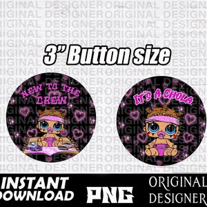 Its a girl, Baby shower button printable, its a Chola, chicana, baby shower sublimation, cricut, baby button, 90s, gender reveal designs png