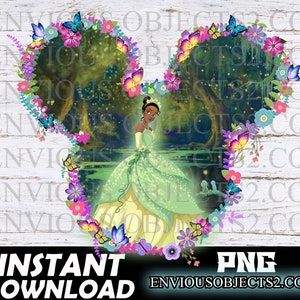 Princess Tiana, Princess Tiana png, Princess Tiana shirts, Princess png, Princess cut files, Cricut, sublimation, Princess Tiana Birthday