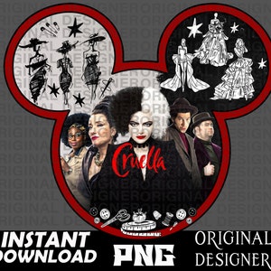 villains, villains png,  cruella png, cruella shirts, fashion, gothic, Cricut, cut files,  cruella sublimation designs, clipart, goth png