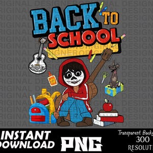Coco Miguel, Coco Miguel back to school png, Coco shirt designs, Coco movie, cut file, back to school sublimation, Miguel, coco clipart png