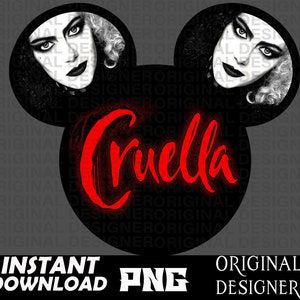 villains, villains png,  cruella png, cruella shirts, fashion, gothic, Cricut, cut files,  cruella sublimation designs, clipart, goth png