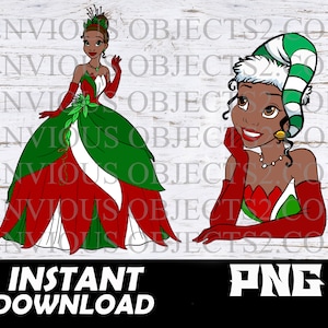 Princess Tiana, Princess Tiana png, Princess Tiana Christmas shirts, Princess png, Princess cut files, Cricut, sublimation, Princess Tiana