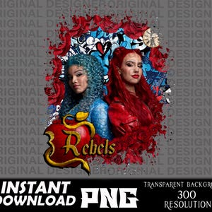 descendants red chloe, descendants red chloe png, rebel heart png, descendants red chloe sublimation, cricut, chloe shirts, you got this png
