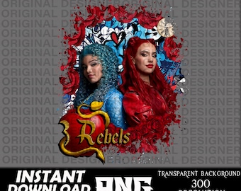 descendants red chloe, descendants red chloe png, rebel heart png, descendants red chloe sublimation, cricut, chloe shirts, you got this png