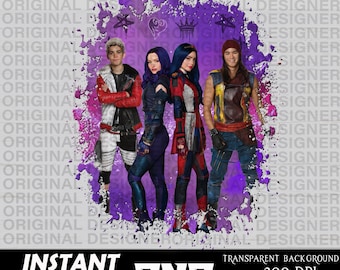descendants jay carlos mal evie, descendants group png, descendants jay carlos mal sublimation, cricut, mal shirts, descendant printable boy