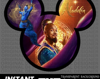 Aladdin Genie png digital nedladdning, Genie-klippfil, Genie Cricut, Genie sublimering png, Genie utskrivbar, arabisk design, Genie-skjortdesign