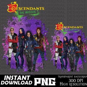 descendant musical png, descendants jay carlos mal evie, descendants group png, descendants jay carlos mal sublimation, cricut, descendants