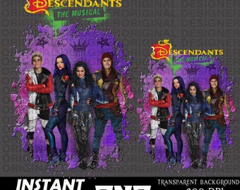 descendant musical png, descendants jay carlos mal evie, descendants group png, descendants jay carlos mal sublimation, cricut, descendants