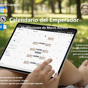 Calendario Estoico de Meditaciones de Marco Aurelio para Google Calendar, Outlook, Notion