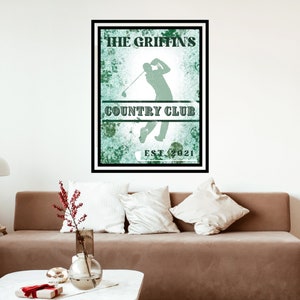 Personalized Golf Gifts I  Golf Gifts for Men Personalized I Custom Golf Wall Art I Golf Decor I Golf Sign I Unique Golf