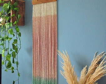 Small Colored Macrame Wall Hanging for Boho Style Decor