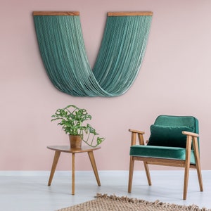 Dip-Dyed Ombre Macrame Wall Hanging Handmade Boho Decor Premium Cotton Fiber Art for Home and Office Gift for Housewarming and More image 2