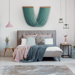 Dip-Dyed Ombre Macrame Wall Hanging Handmade Boho Decor Premium Cotton Fiber Art for Home and Office Gift for Housewarming and More image 7