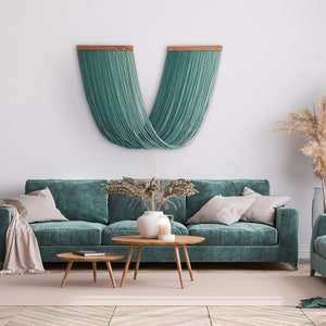 Dip-Dyed Ombre Macrame Wall Hanging Handmade Boho Decor Premium Cotton Fiber Art for Home and Office Gift for Housewarming and More image 4