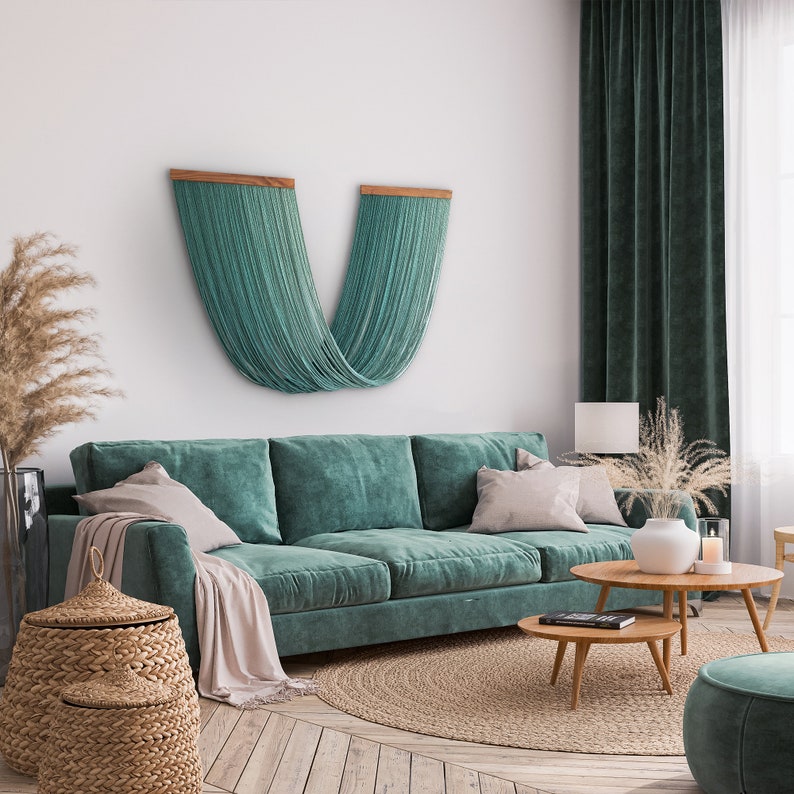 Dip-Dyed Ombre Macrame Wall Hanging Handmade Boho Decor Premium Cotton Fiber Art for Home and Office Gift for Housewarming and More image 6