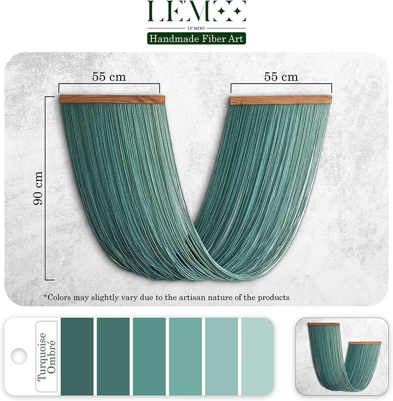 Dip-Dyed Ombre Macrame Wall Hanging Handmade Boho Decor Premium Cotton Fiber Art for Home and Office Gift for Housewarming and More image 9