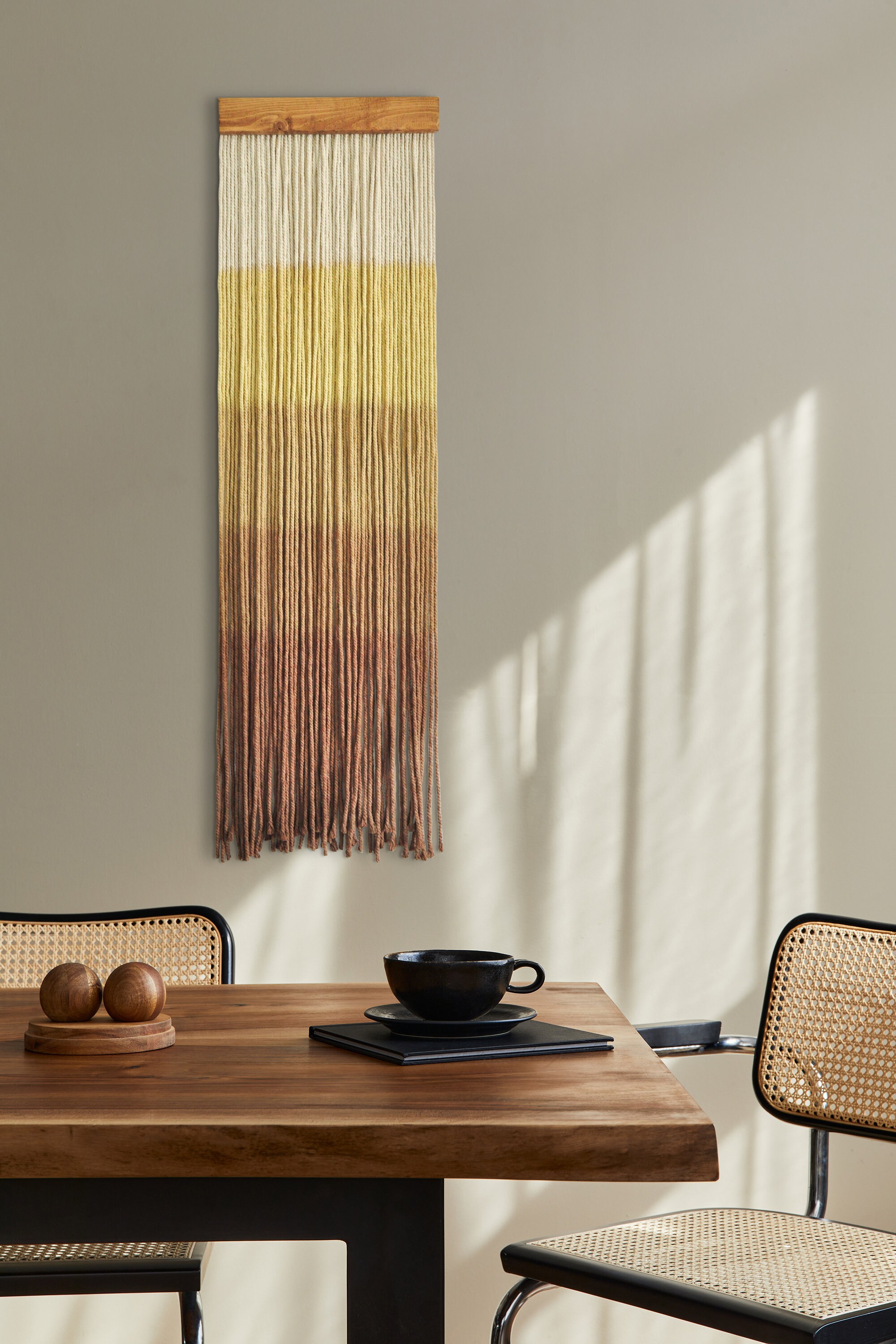 Fiber Art Wall Hanging Sound Absorbing Wall Decor Dip Dyed Etsy
