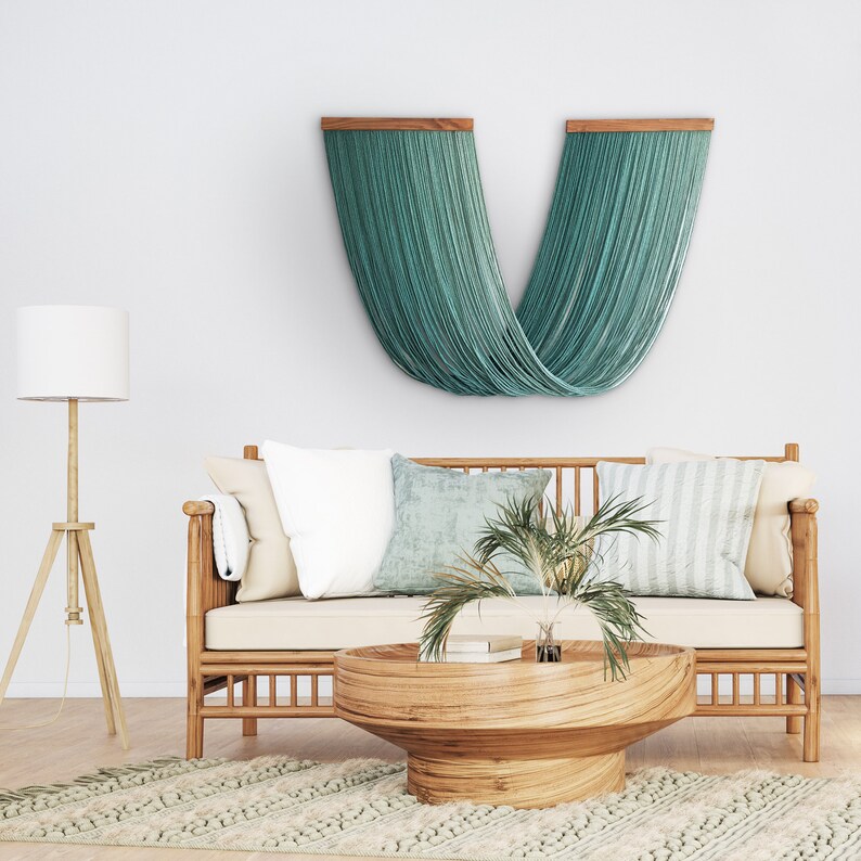 Dip-Dyed Ombre Macrame Wall Hanging Handmade Boho Decor Premium Cotton Fiber Art for Home and Office Gift for Housewarming and More image 5