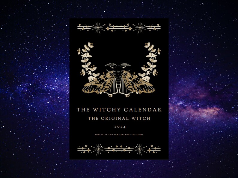 Witchy Calendar 2024 Australia and New Zealand the Original Witch A3