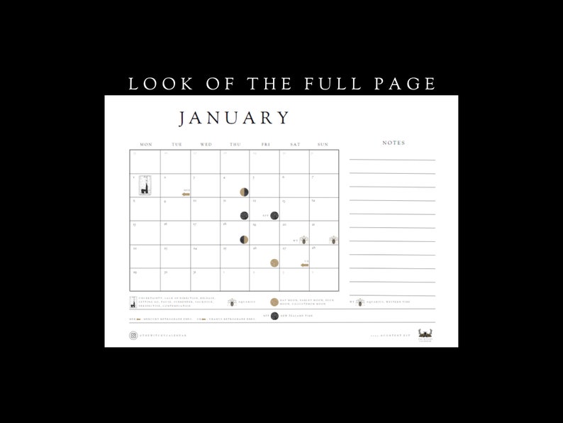 Witchy Calendar 2025 Australia and New Zealand the Original Etsy