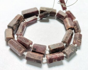 Natural Ruby Beads 15"Inches Strand Faceted Shape for Jewelry Making Wholesale Price