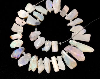 Australian Opal Gemstone Beads: Rough Cut Jewelry Making Supplies