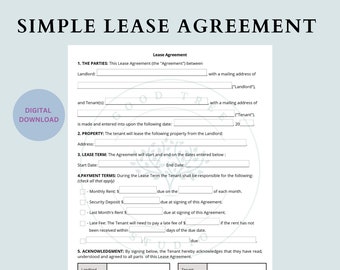 Editable Short Term Rental Agreement Template (PDF)