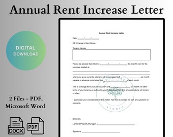 Plantilla editable de aviso de aumento de alquiler (MS Word y PDF)