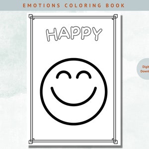 Emotions Coloring Pages, Coloring Activities for Kids, Kids Learning