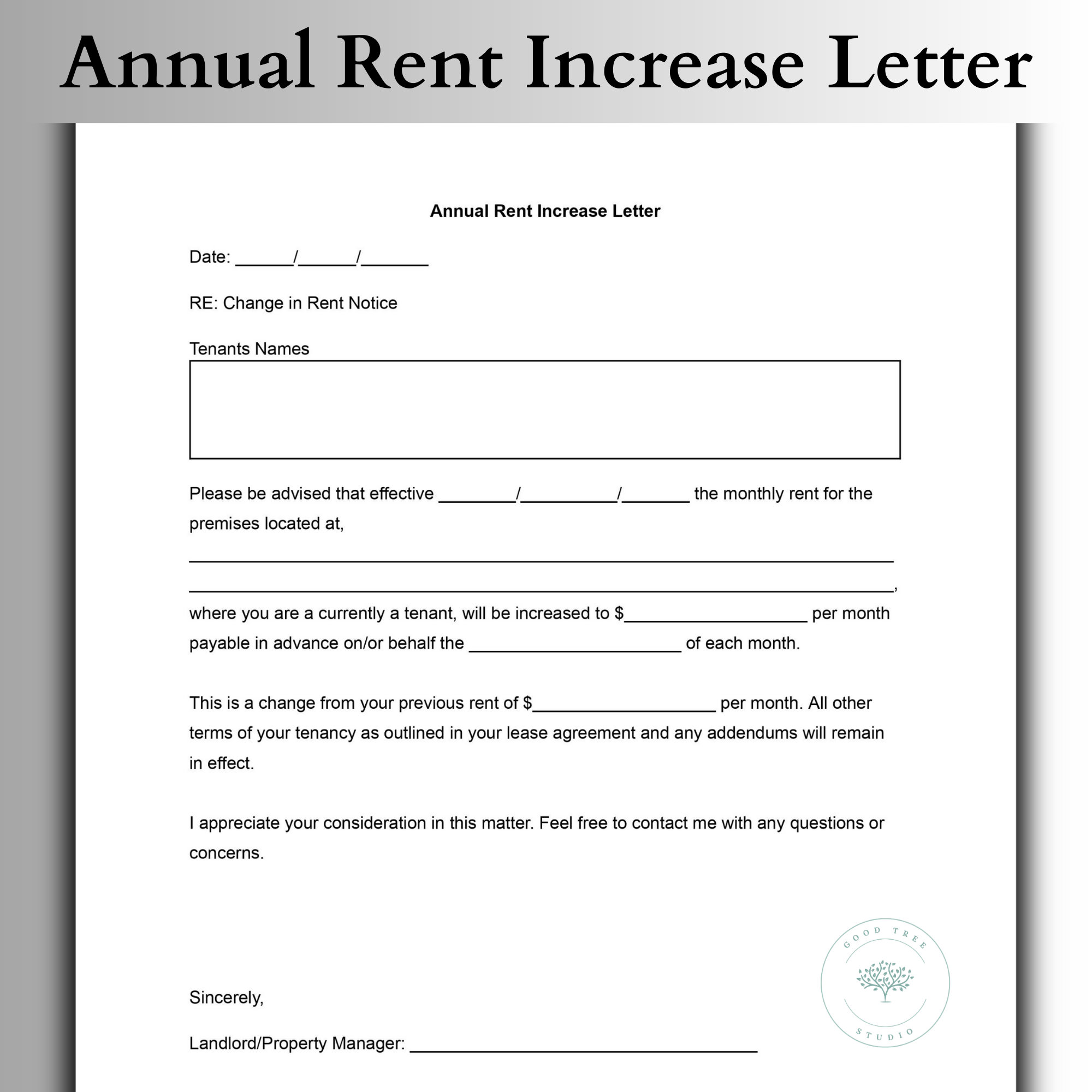 Rent Increase Notice Rent Increase Letter Rent Increase Form rent-increase-notice-rent-increase-letter-rent-increase-form
