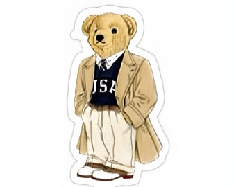 Polo Bear Ralph Lauren Sticker Laptop Sticker Bumper - Etsy