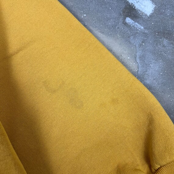 90s Vintage Jerzees Boxy Blank Sweatshirt Yellow - image 3