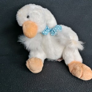 Vintage Russ Gilbert White Stuffed Cuddly Toy Goose
