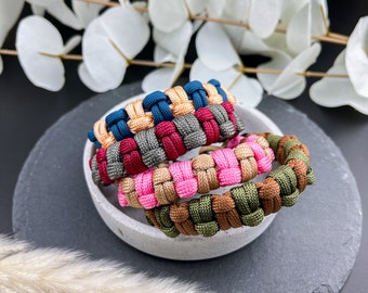 Paracord Armband geflochten | stylisches zweifarbiges Segeltau Armband | handgemachter Schmuck als Geschenk für Mann & Frau zu Weihnachten