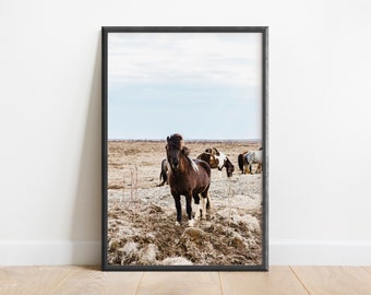Icelandic Horses - Digital Download | Iceland Horses Printable | Scandinavian Wall Art