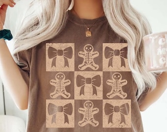 Camiseta de jengibre Comfort Colors® Linda camiseta navideña Camiseta de hombre de jengibre Camiseta festiva para mujer Camiseta de invierno Regalo para panadero Camiseta navideña