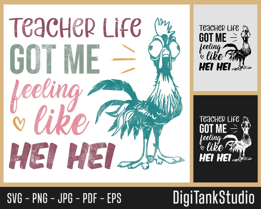 Teacher Life Hei Hei Svg Png Clipart Humorous Back to School Saying ...