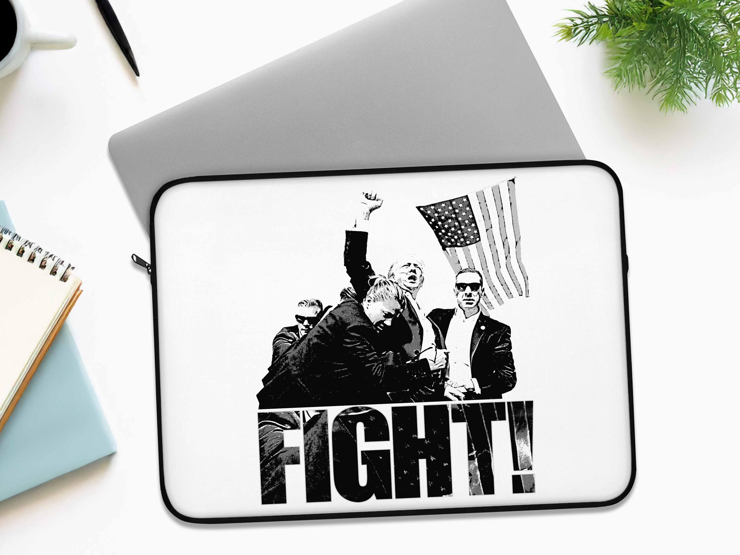 Discover Trump Fight Graphic Laptop Sleeve, Trump MAGA Laptop Sleeve