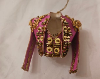 1993 Spain Handmade Ornament in Hot Pink