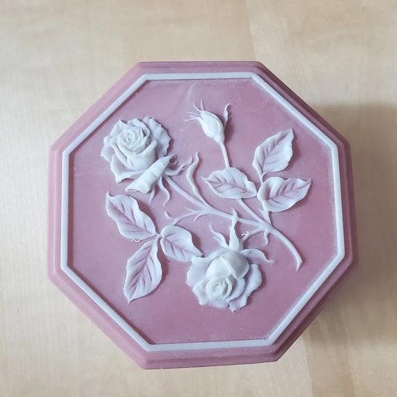Pink Rose Trinket Box (Plastic) - image 1